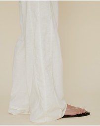 The Fated - Lucie Drawstring Linen Blend Pants