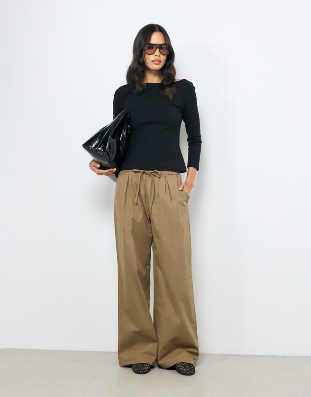 AERE - Organic Cotton Poplin Stripe Pants
