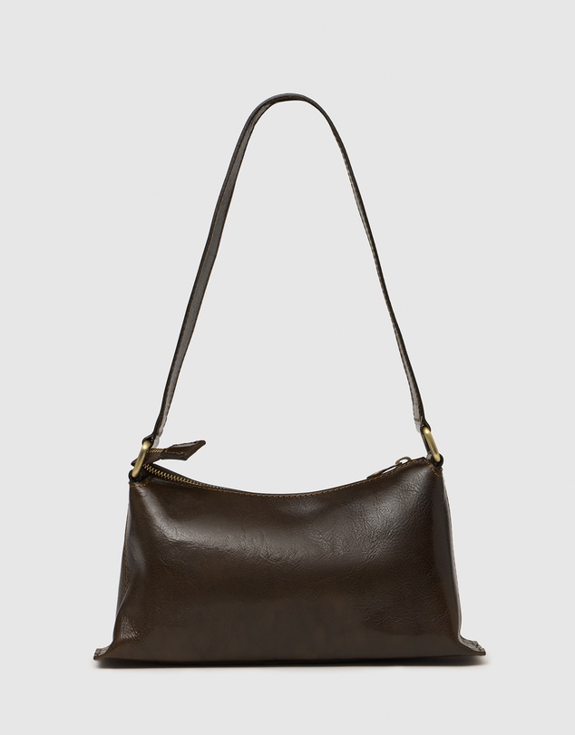Florence - The Laura Chocolate Leather Shoulder Bag