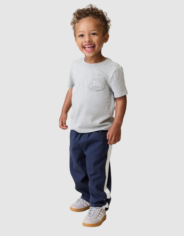GAP - Side Stripe Genderful Barrel Pants - Babies-Kids