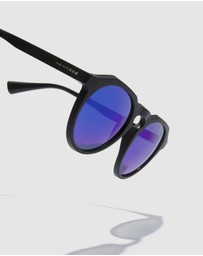 Hawkers Co - HAWKERS Black Blue Warwick Raw Sunglasses for Men and Women UV400
