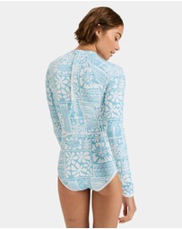 Roxy - Womens Flowers Wave Long Sleeve Onesie Rash Vest