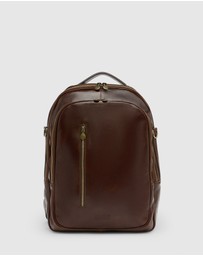 Republic of Florence - The Belfast Brown Laptop Backpack