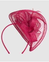 Max Alexander - Red Sinamay Racing Fascinator