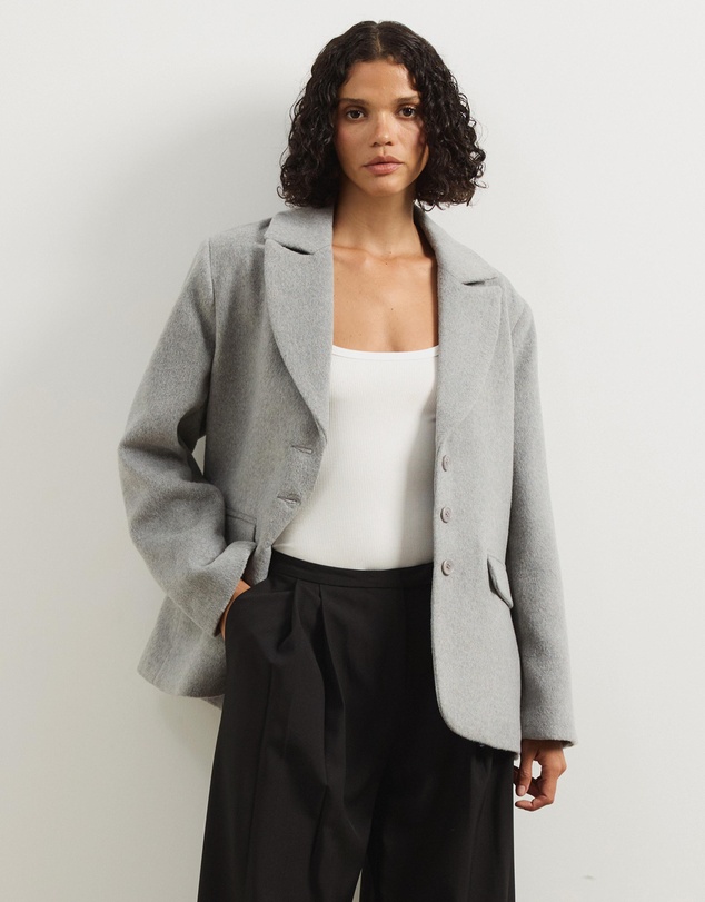 Atmos&Here - Ethel Wool Blend Oversized Blazer