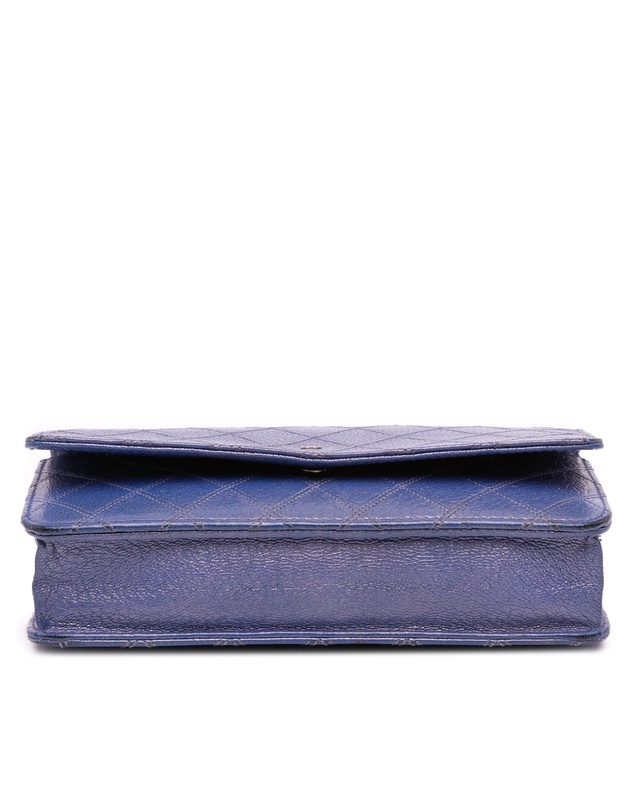 Pre-Loved by Azura Reborn - Pre-Loved CC Calfskin Double Stitched Wallet on Chain