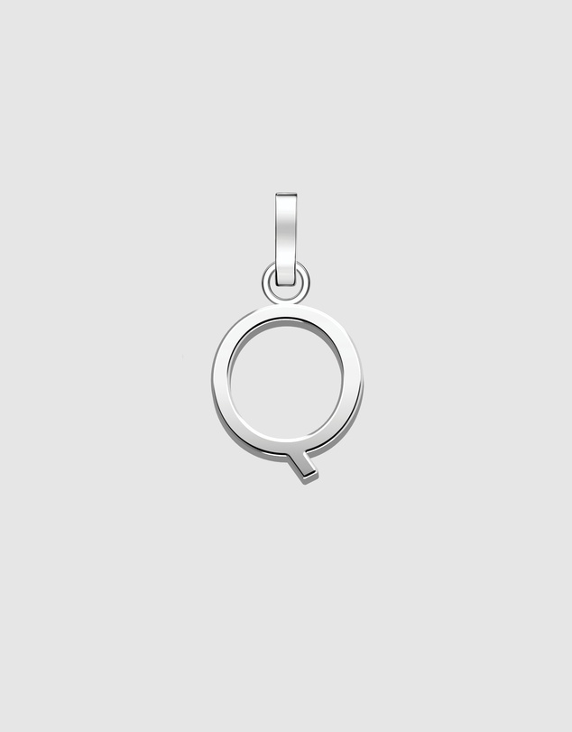 Rosefield - Pendant Silver Tone Letter Q