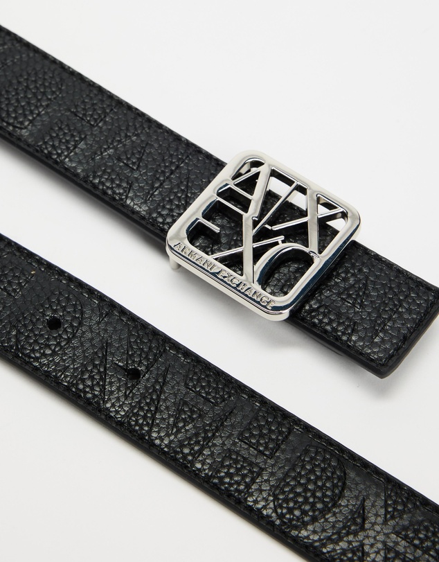 Armani Exchange - Reversible Logo Buckle Belt
