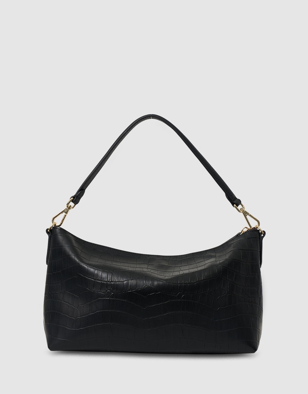 SABEN - Claudia Shoulder Bag Black Croc