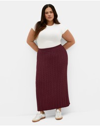 City Chic - Kenia Cable Knit Skirt