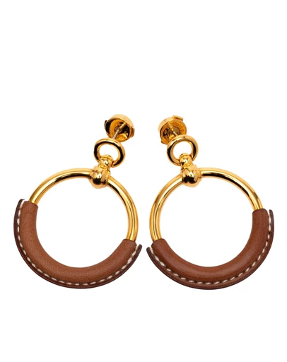 Pre-Loved by Azura Reborn - Pre-Loved Gold Plated Barenia Loop Earrings