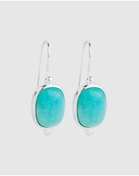 Najo - Fleur Silver Amazonite Earrings