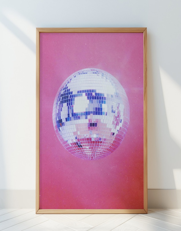Olive et Oriel - Pink Disco Ball by Samantha Hearn Art Print