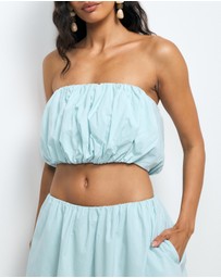 AERE - Quill Strapless Top