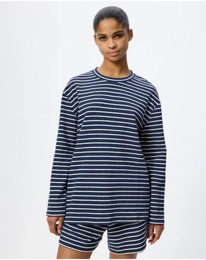 Zulu & Zephyr - Stripe Jersey Long Sleeve Top ICONIC EXCLUSIVE