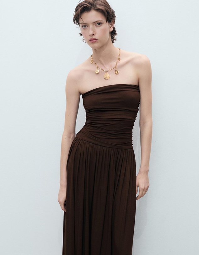 M.N.G - Owl Strapless Dress