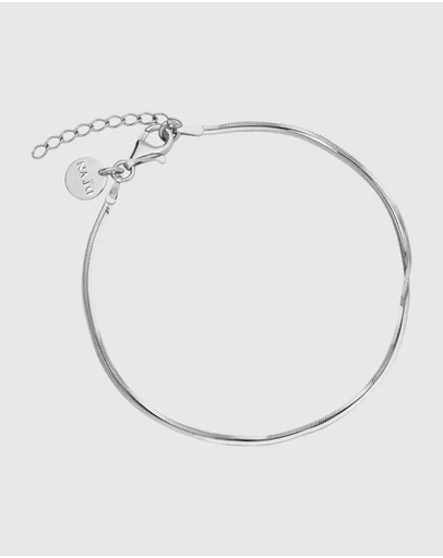Najo - Mirage Silver Double Chain Bracelet (18.5cm+ext)