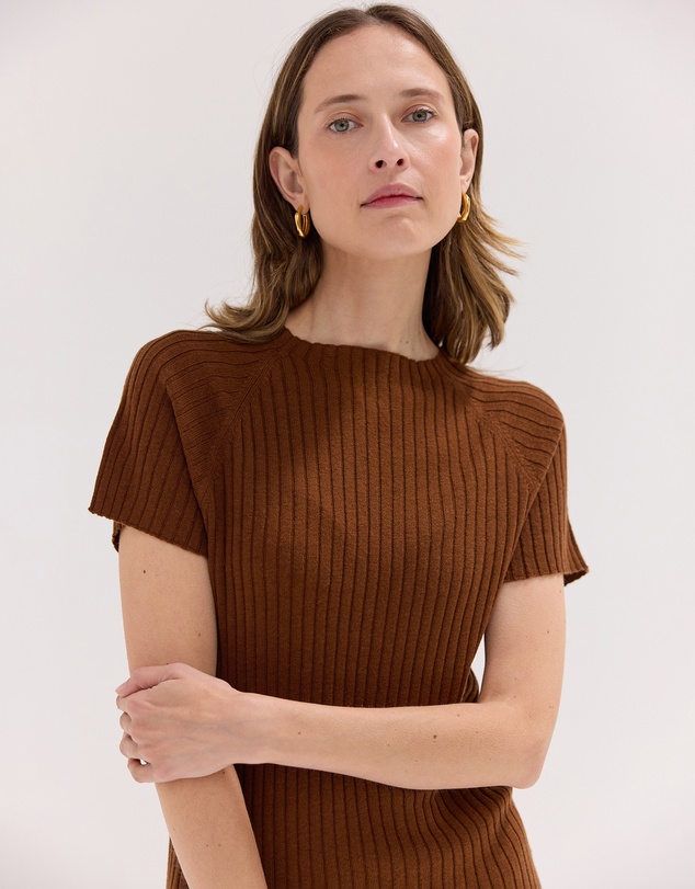 Cloth & Co. - The Rib Knit Tee Castagne