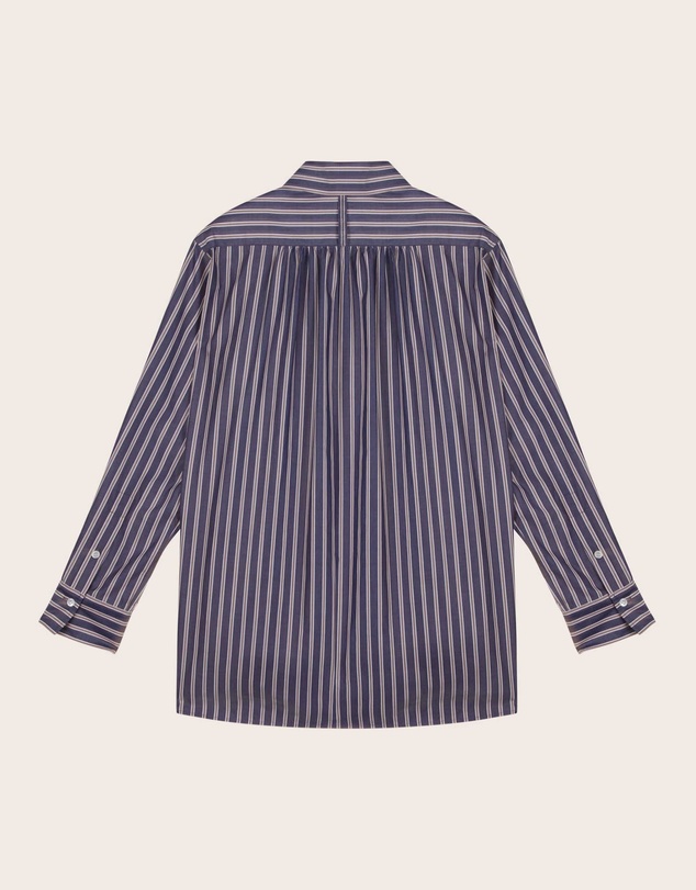 IDA+S - Sybil Striped Cotton Button Down Top