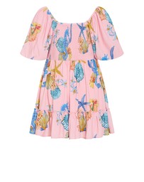 City Chic - Plus size Giselle Seahorse Print Mini Dress - pink