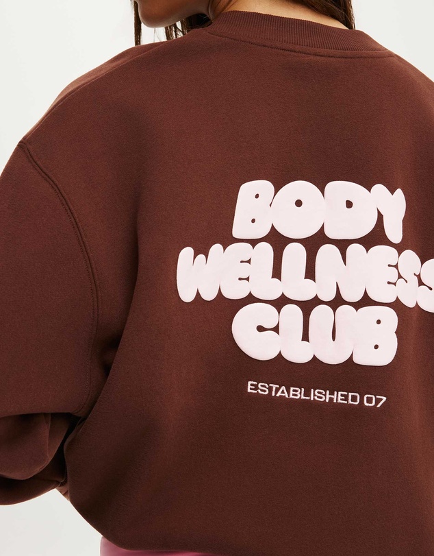 Cotton On Body Active - Plush Graphic Crew Sweatshirt