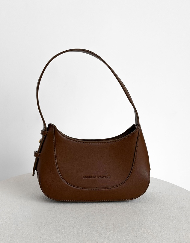 Morgan & Taylor - Aurora Shoulder Handbag in Chocolate Brown