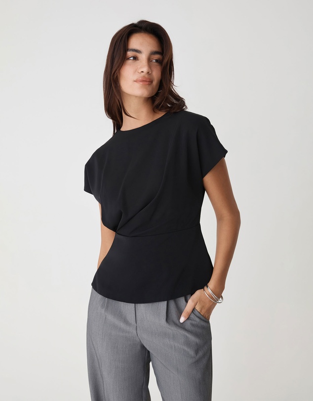 Forcast - Bonnie Gathered Peplum Top