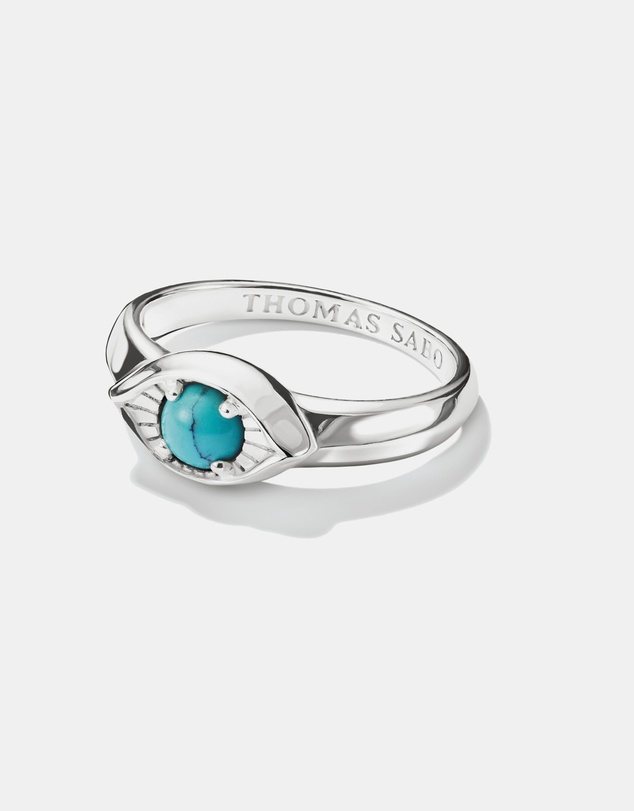 THOMAS SABO - THOMAS SABO Small Eye Ring with Imitation Turquoise
