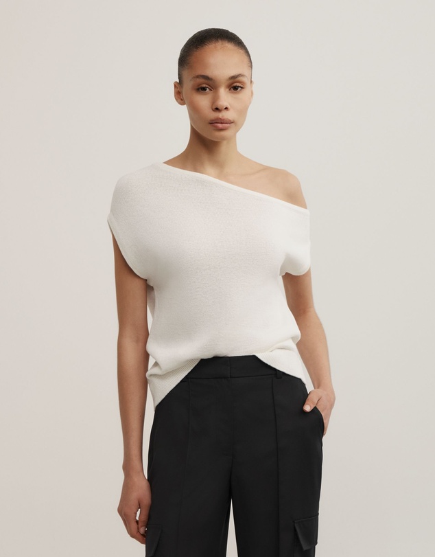 Witchery - Asymmetric Short Sleeve Slouch Knit