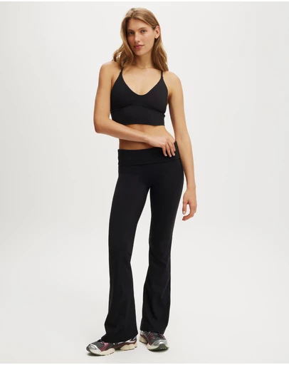 Cotton On Body Active - Ultra Soft Roll Over Flare Tights