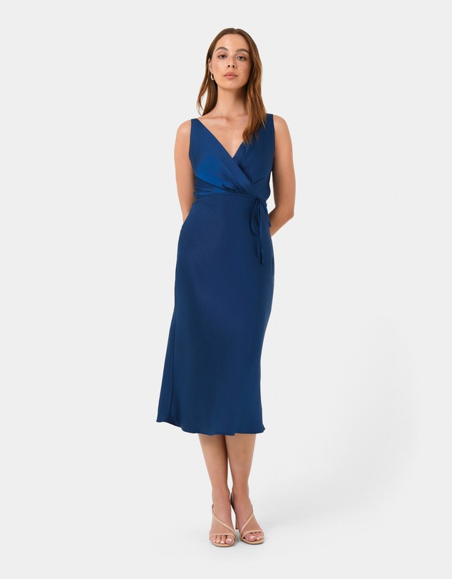 Forcast - Cherish Tie-Waist Midi Dress