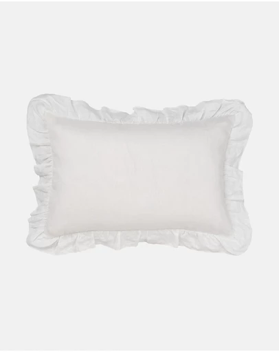 Linen House - Nimes Pure Linen Ruffle Filled Cushion