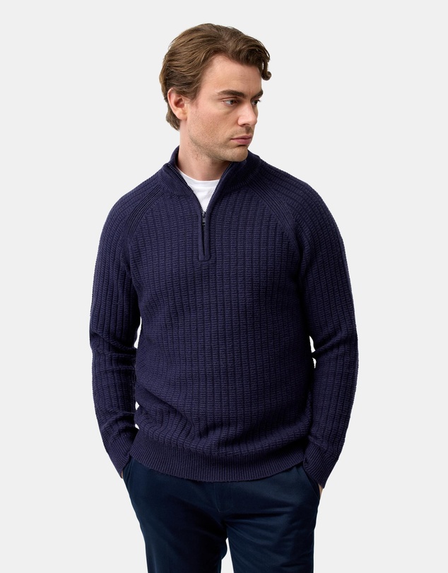 Brooksfield - Half Zipped Knit