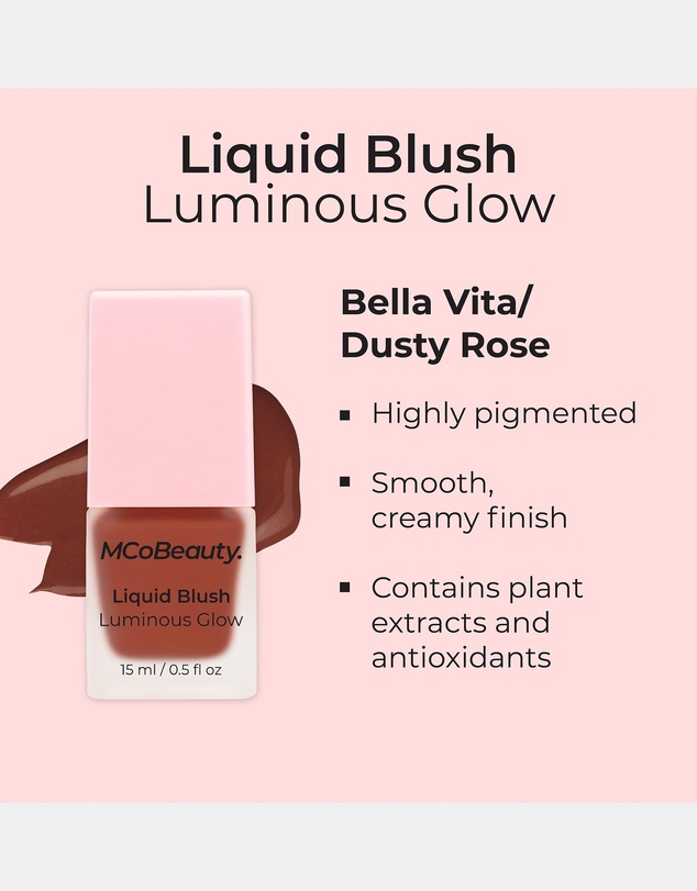 MCoBeauty - Luminous Glow Liquid Blush - Bella Vita