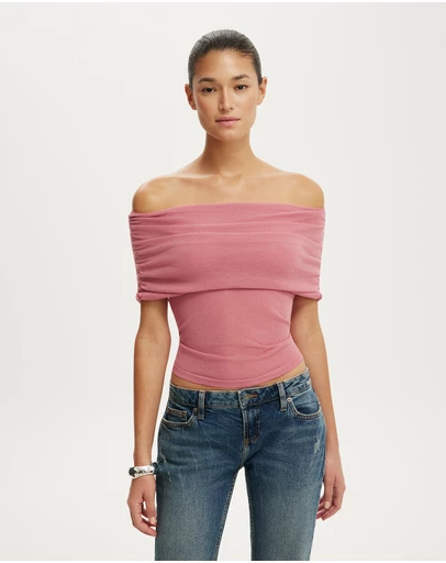 Cotton On - Sheer Off Shoulder Knit