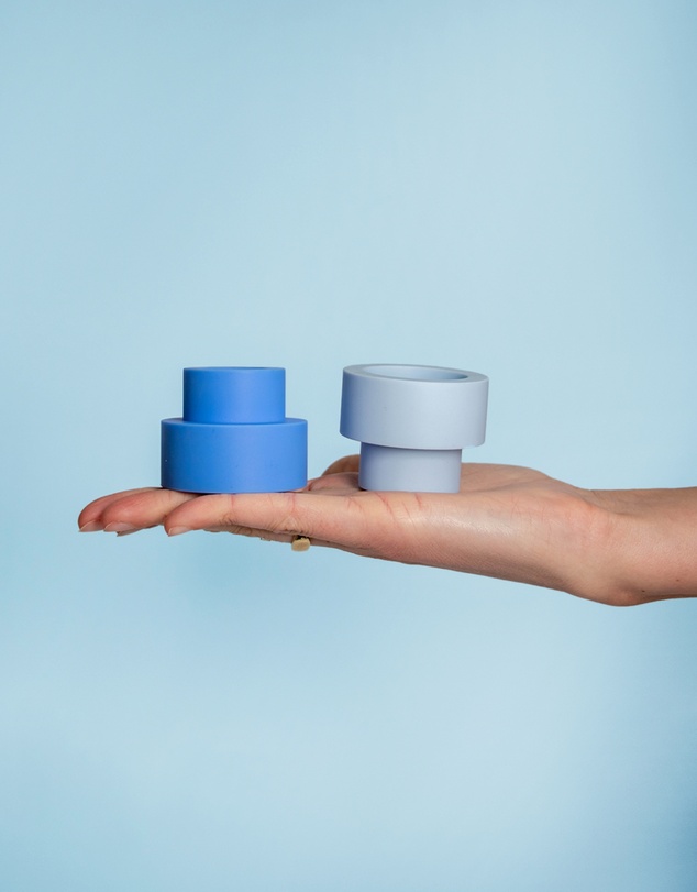 porter green - flipp sml silicone unbreakable candle holder set