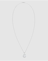 Elli Jewelry - Necklace Zirconia Circle 925 Sterling Silver