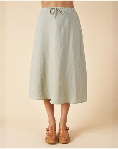 CAMIXA - Maddie Linen Midi Skirt