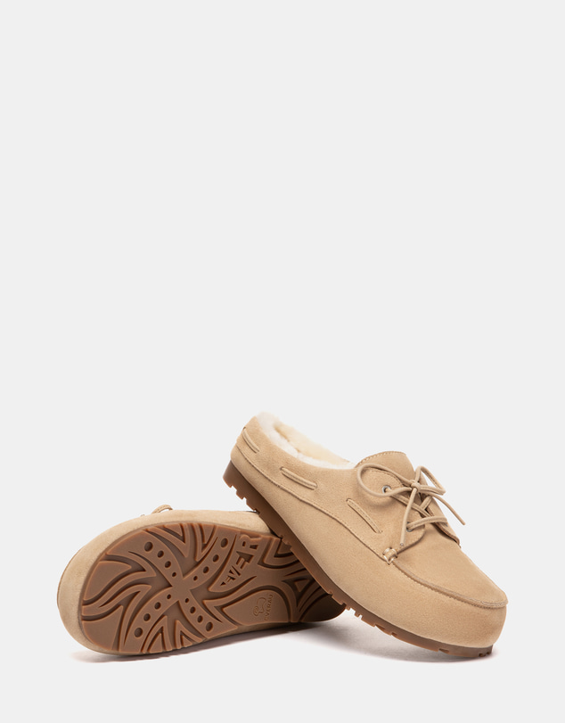EVERAU - EverAU Ugg Churna Cow Suede Upper Loafer Oxfords Flats