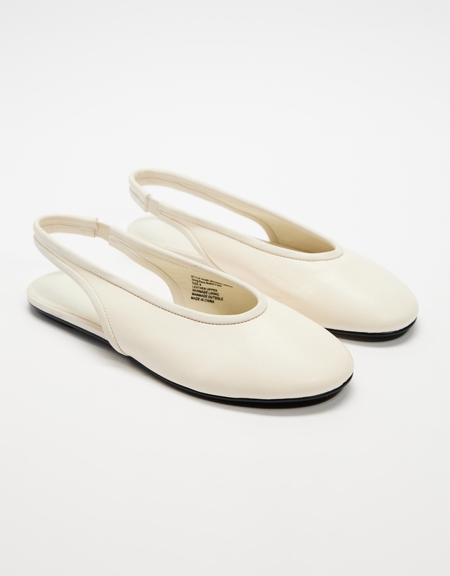 Atmos&Here - Marlowe Leather Sling Back Ballet Flats