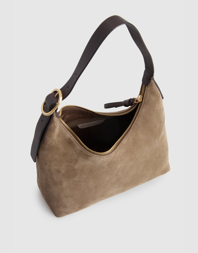Evity - Malia Leather Suede Hobo Bag