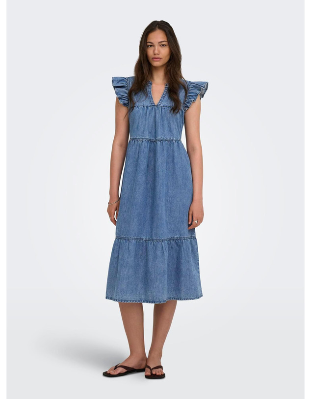 ONLY - Shania Frill Denim Dress