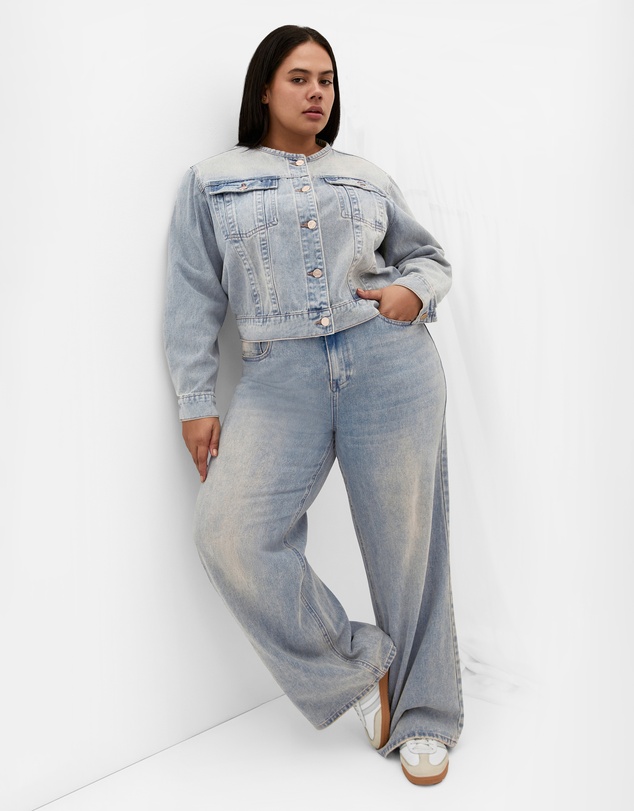 City Chic - Plus sizeTalia Denim Jacket - mid wash