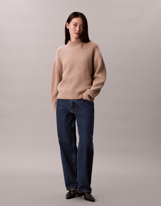 Calvin Klein - Ribbed Chunky Relaxed Turtleneck Jumper