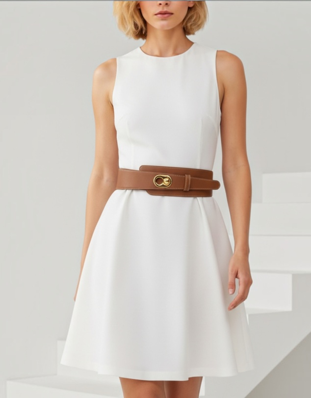 Mossée - Isabella Leather Elastic Belt