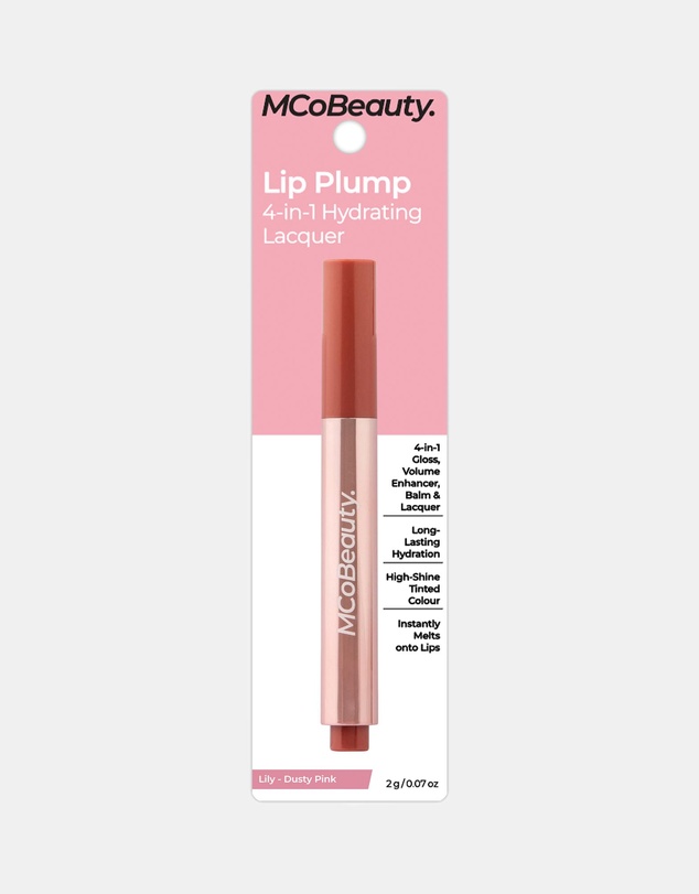 MCoBeauty - Lip Plump 4-In-1 Hydrating Lacquer - Lily (Dusty Pink)