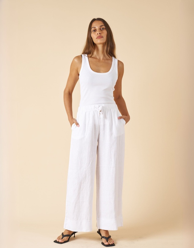 CAMIXA - Palazzo Linen Pants