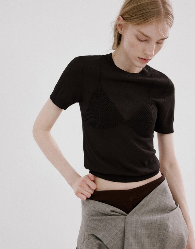 M.N.G - Short-Sleeved Knitted Sweater