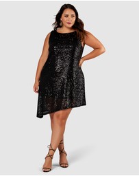 Pink Dusk by Curve Project - Vibration Sequin Dress