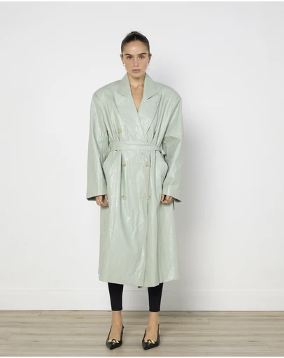 Cirkular - Pre-Loved - Source Unknown Faux Leather Trench